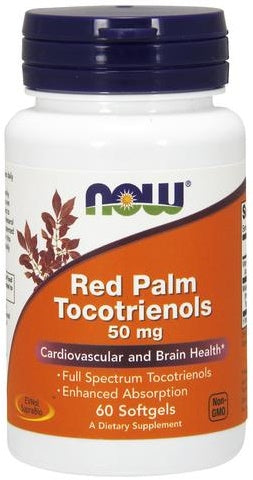 NOW Foods Red Palm Tocotrienols, 50mg - 60 softgels | High-Quality Health and Wellbeing | MySupplementShop.co.uk