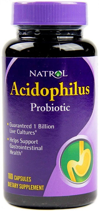 Natrol Acidophilus Probiotic - 100 caps | High-Quality Health and Wellbeing | MySupplementShop.co.uk