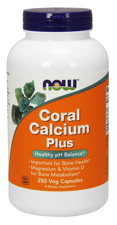 NOW Foods Coral Calcium Plus - 250 vcaps | High-Quality Health and Wellbeing | MySupplementShop.co.uk