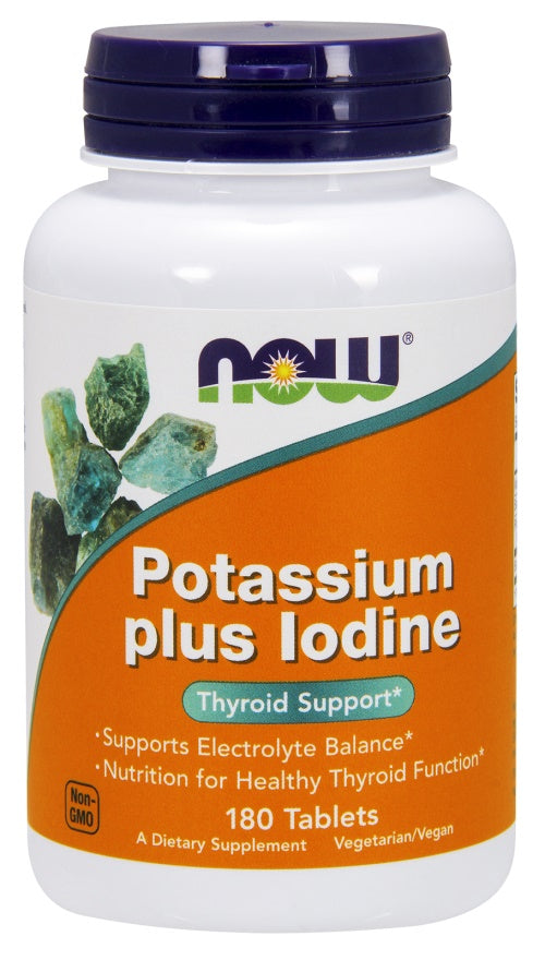 NOW Foods Potassium plus Iodine - 180 tabs | High-Quality Vitamins & Minerals | MySupplementShop.co.uk
