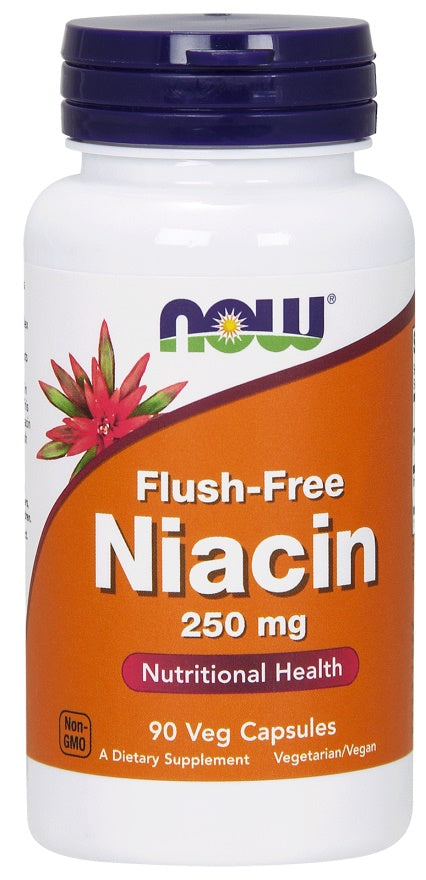 NOW Foods Niacin Flush-Free, 250mg - 90 vcaps - Vitamins & Minerals at MySupplementShop by NOW Foods