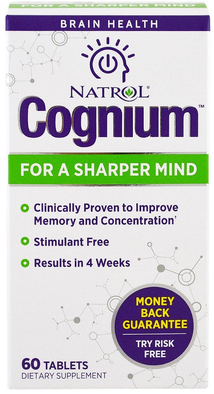 Natrol Cognium For Sharped Mind, 100mg - 60 tabs | High-Quality Health and Wellbeing | MySupplementShop.co.uk