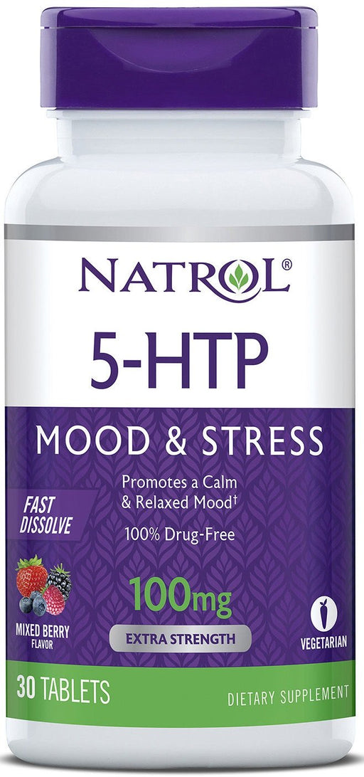 Natrol 5-HTP Fast Dissolve 100mg - 30 tabs | High-Quality Health and Wellbeing | MySupplementShop.co.uk