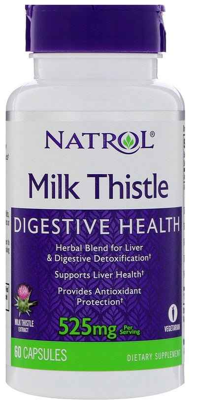Natrol Milk Thistle, 525mg - 60 caps | High-Quality Sports Supplements | MySupplementShop.co.uk