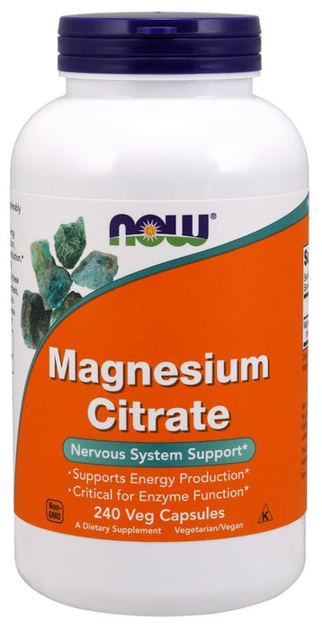 NOW Foods Magnesium Citrate, 400mg - 240 vcaps - Vitamins & Minerals at MySupplementShop by NOW Foods