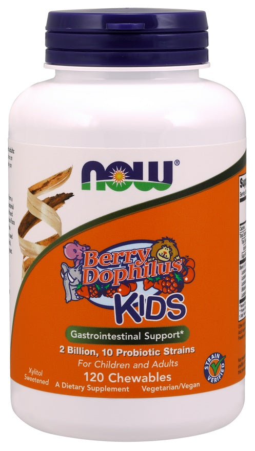 NOW Foods BerryDophilus Kids - 120 chewables | High-Quality Sports Supplements | MySupplementShop.co.uk
