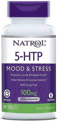 Natrol 5-HTP Time Release, 100mg - 45 tabs | High-Quality Health and Wellbeing | MySupplementShop.co.uk