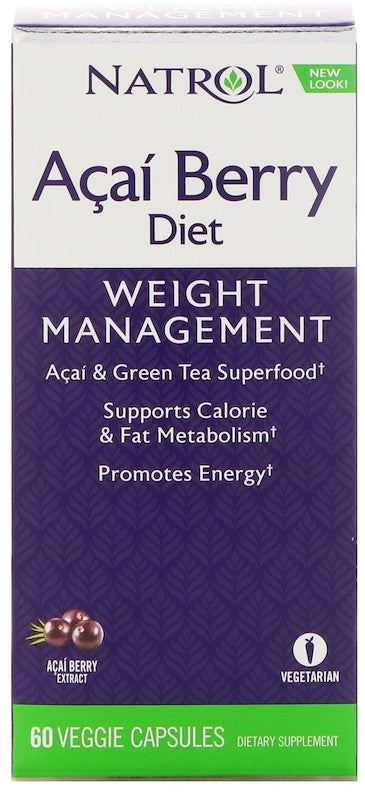 Natrol AcaiBerry Diet - 60 vcaps | High-Quality Slimming and Weight Management | MySupplementShop.co.uk