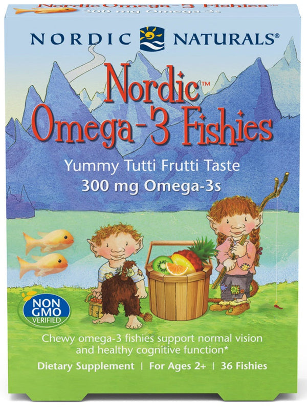 Nordic Omega-3 Fishies, 300mg Yummy Tutti Frutti Taste - 36 fishies | High-Quality Health and Wellbeing | MySupplementShop.co.uk