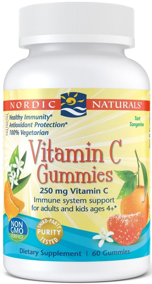 Nordic Naturals Vitamin C Gummies, 250mg Tangerine - 60 gummies | High-Quality Sports Supplements | MySupplementShop.co.uk
