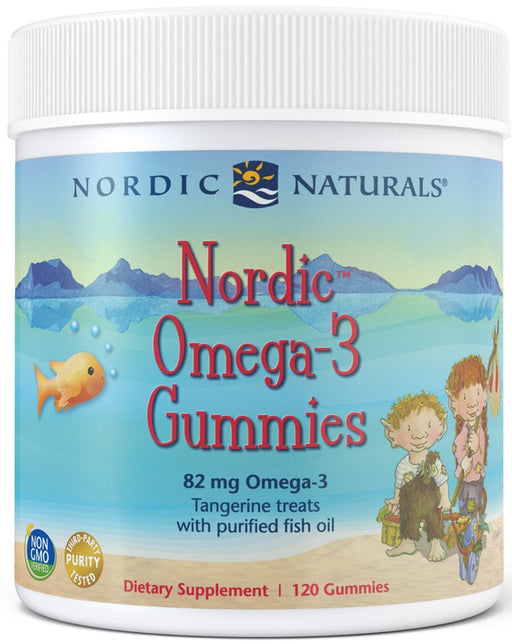 Nordic Omega-3 Gummies, 82mg Tangerine Treats - 120 gummies | High-Quality Health and Wellbeing | MySupplementShop.co.uk