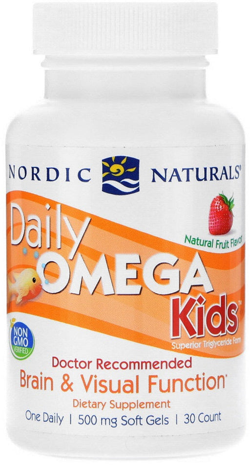 Nordic Naturals Daily Omega Kids, Natural Fruit Flavor - 30 softgels | High-Quality Omega-3 | MySupplementShop.co.uk