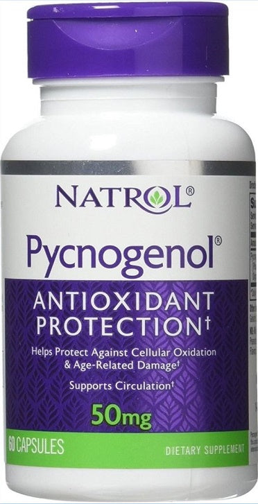 Natrol Pycnogenol, 50mg - 60 caps | High-Quality Health and Wellbeing | MySupplementShop.co.uk