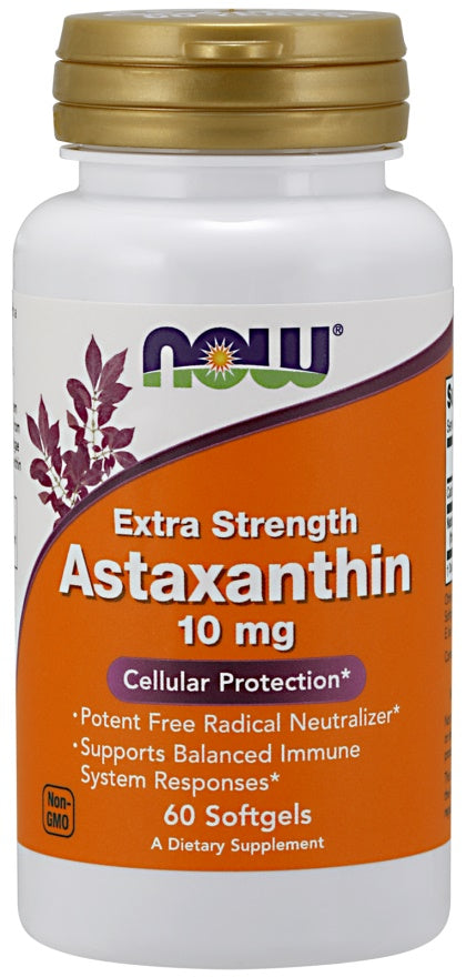 NOW Foods Astaxanthin, 10mg - 60 softgels | High-Quality Astaxanthin | MySupplementShop.co.uk