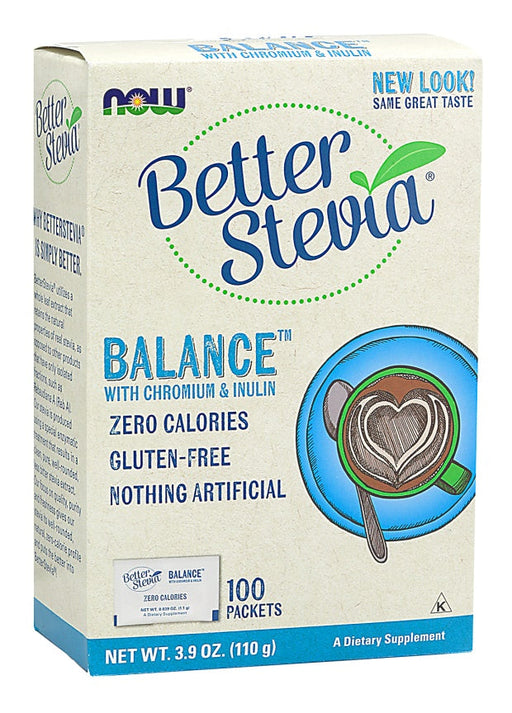 NOW Foods BetterStevia Balance with Chromium & Inulin - 100 packets | High-Quality Health Foods | MySupplementShop.co.uk