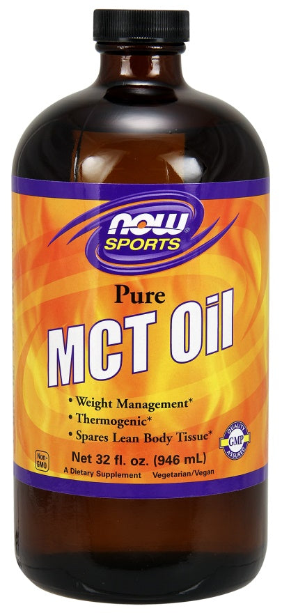 NOW Foods MCT Oil, Pure Liquid - 946 ml. | High-Quality Slimming and Weight Management | MySupplementShop.co.uk