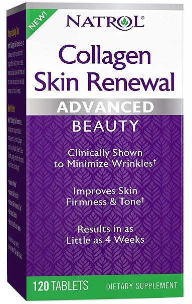 Natrol Collagen Skin Renewal - 120 tabs | High-Quality Health and Wellbeing | MySupplementShop.co.uk