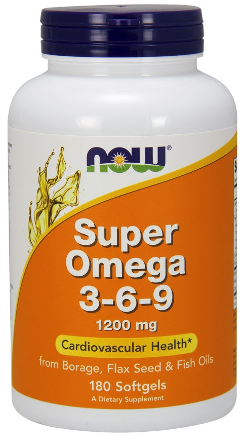 NOW Foods Super Omega 3-6-9, 1200mg - 180 softgels | High-Quality Omegas, EFAs, CLA, Oils | MySupplementShop.co.uk