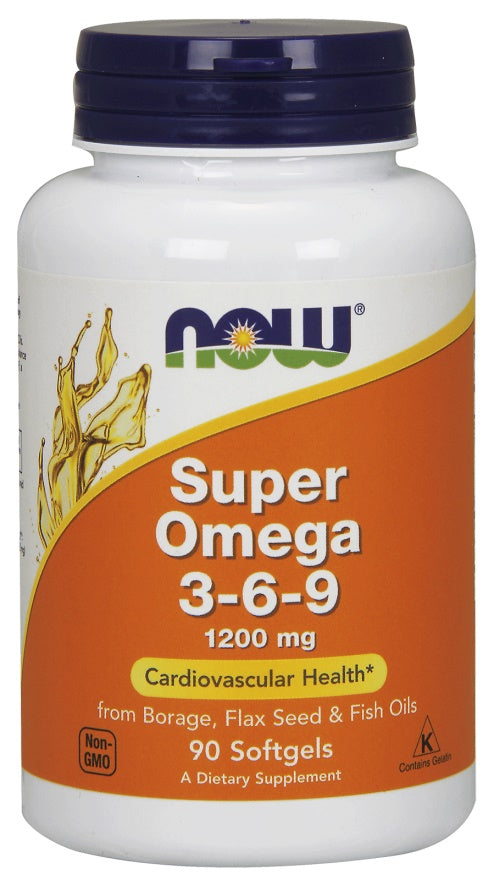 NOW Foods Super Omega 3-6-9, 1200mg - 90 softgels | High-Quality Omegas, EFAs, CLA, Oils | MySupplementShop.co.uk