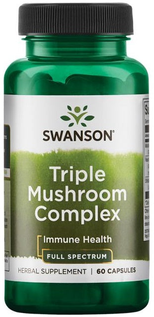 Swanson Triple Mushroom Complex - 60 caps | High-Quality Health and Wellbeing | MySupplementShop.co.uk