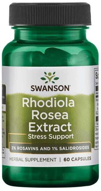 Swanson Rhodiola Rosea Extract - 60 caps | High-Quality Health and Wellbeing | MySupplementShop.co.uk