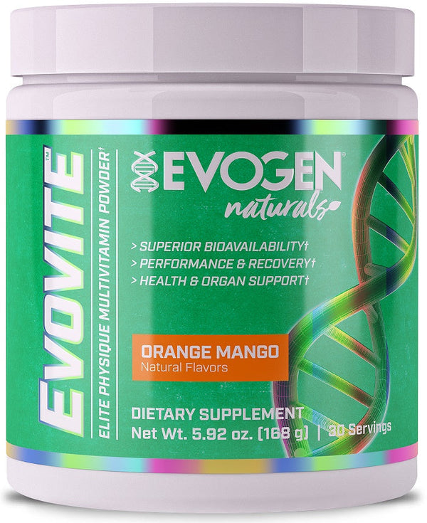 Evovite Naturals Powder, Orange Mango - 168g | High-Quality Vitamins & Minerals | MySupplementShop.co.uk