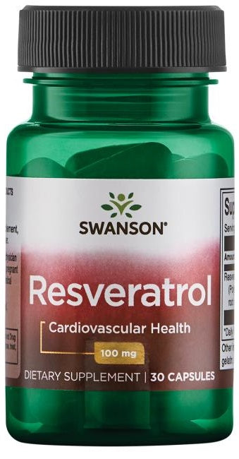Swanson Resveratrol, 100mg - 30 caps | High-Quality Health and Wellbeing | MySupplementShop.co.uk