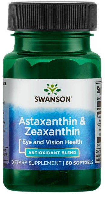 Swanson Astaxanthin & Zeaxanthin - 60 softgels | High-Quality Health and Wellbeing | MySupplementShop.co.uk