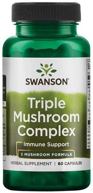 Swanson Triple Mushroom Standardized Complex - 60 caps | High-Quality Health and Wellbeing | MySupplementShop.co.uk