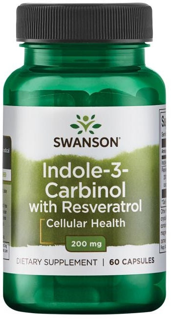 Swanson Indole-3-Carbinol with Resveratrol, 200mg - 60 caps | High-Quality Health and Wellbeing | MySupplementShop.co.uk