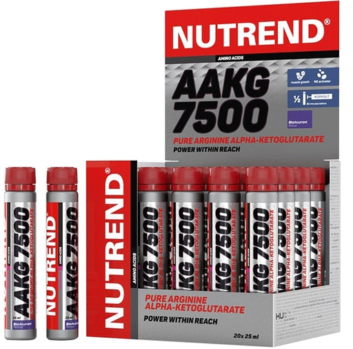Nutrend AAKG 7500, Blackcurrant - 20 x 25 ml. | High-Quality Nitric Oxide Boosters | MySupplementShop.co.uk