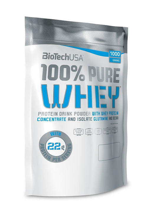 BioTechUSA 100% Pure Whey, Biscuit - 1000 grams | High-Quality Protein | MySupplementShop.co.uk