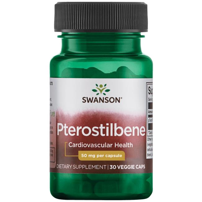 Swanson Pterostilbene, 50mg - 30 vcaps | High-Quality Propolis | MySupplementShop.co.uk