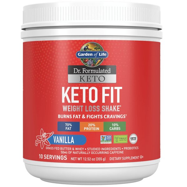 Garden of Life Dr. Formulated Keto Fit, Vanilla - 355g | High-Quality Whey Proteins | MySupplementShop.co.uk