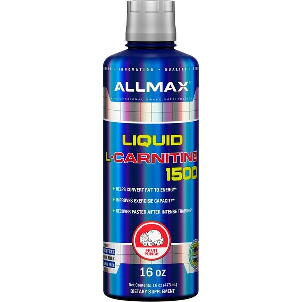 AllMax Nutrition Liquid L-Carnitine 1500, Fruit Punch - 473 ml. - Default Title - Slimming and Weight Management at MySupplementShop by AllMax Nutrition