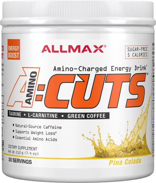 AllMax Nutrition AminoCuts A:Cuts, Pina Colada - 210 grams | High-Quality Amino Acids and BCAAs | MySupplementShop.co.uk
