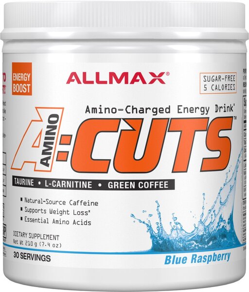 AllMax Nutrition AminoCuts A:Cuts, Blue Raspberry - 210 grams | High-Quality Amino Acids and BCAAs | MySupplementShop.co.uk