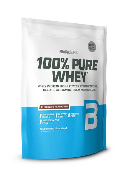 BioTechUSA 100% Pure Whey, Cookies & Cream - 1000 grams | High-Quality Protein | MySupplementShop.co.uk