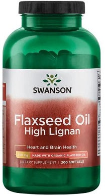 Swanson Flaxseed Oil High Lignan - 200 softgels | High Quality Omega-3 and Fish Oils Supplements at MYSUPPLEMENTSHOP.co.uk