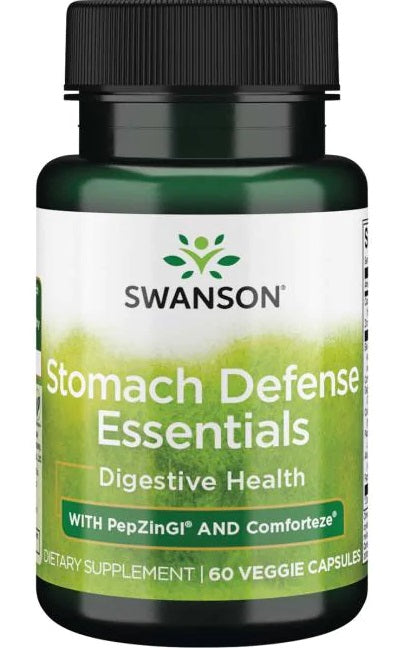 Swanson Stomach Defense Essentials with PepZinGI and Comforteze - 60 vcaps | High-Quality Health and Wellbeing | MySupplementShop.co.uk