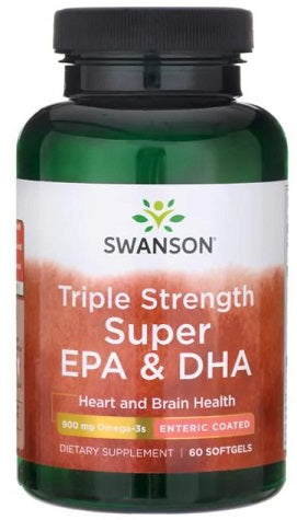Swanson Triple Strength Super EPA & DHA, 900mg - 60 softgels | High-Quality Sports Supplements | MySupplementShop.co.uk