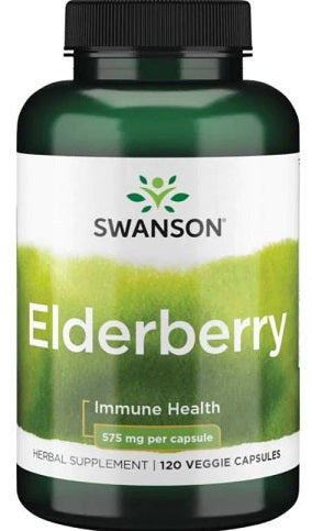 Swanson Elderberry - 120 vcaps | High-Quality Health and Wellbeing | MySupplementShop.co.uk