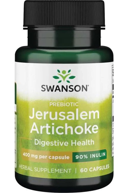 Swanson Prebiotic Jerusalem Artichoke, 400mg - 60 caps | High-Quality Health and Wellbeing | MySupplementShop.co.uk