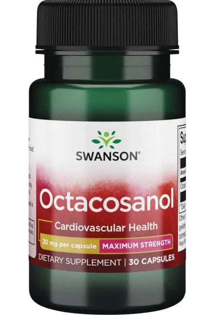 Swanson Octacosanol, Maximum-Strength 20mg - 30 caps | High-Quality Health and Wellbeing | MySupplementShop.co.uk