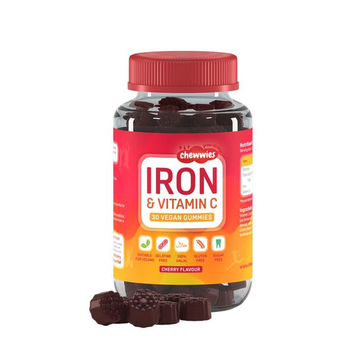 Chewwies Iron & Vitamin C, Cherry - 30 vegan gummies | High-Quality Sports Supplements | MySupplementShop.co.uk