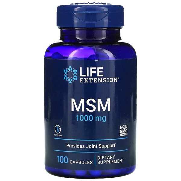 Life Extension MSM, 1000mg - 100 caps | High-Quality Sports Supplements | MySupplementShop.co.uk