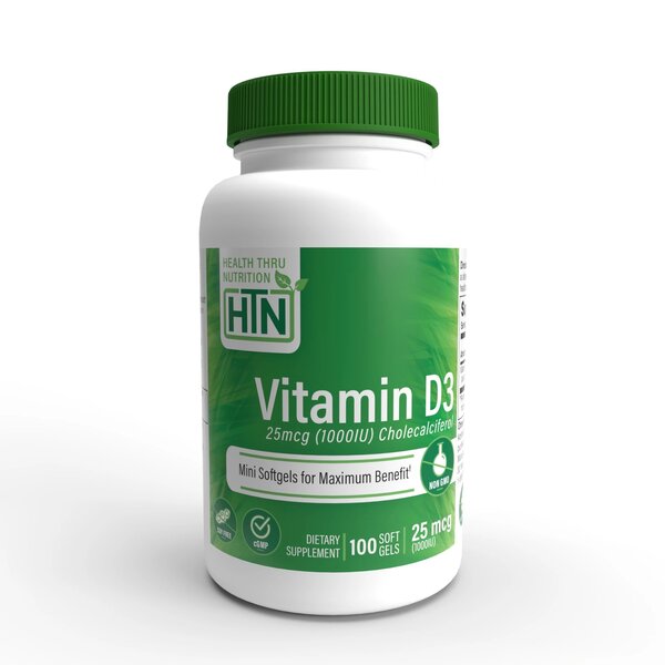 Health Thru Nutrition Vitamin D3, 1000IU - 100 softgels | High-Quality Sports Supplements | MySupplementShop.co.uk