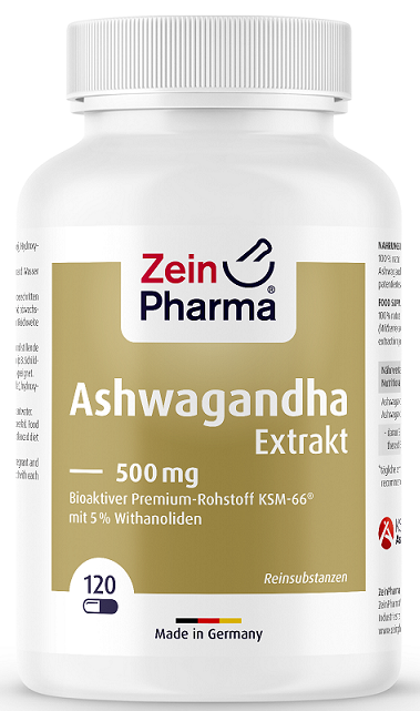 Zein Pharma Ashwagandha Extract, 500mg - 120 caps | High-Quality Sports Supplements | MySupplementShop.co.uk