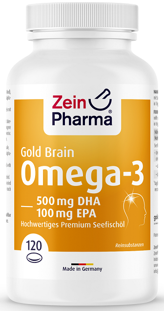 Zein Pharma Omega-3 Gold - Brain Edition - 120 softgels | High-Quality Sports Supplements | MySupplementShop.co.uk