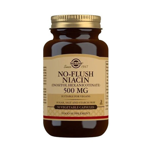 Solgar No-Flush Niacin, 500mg - 50 vcaps | High-Quality Sports Supplements | MySupplementShop.co.uk